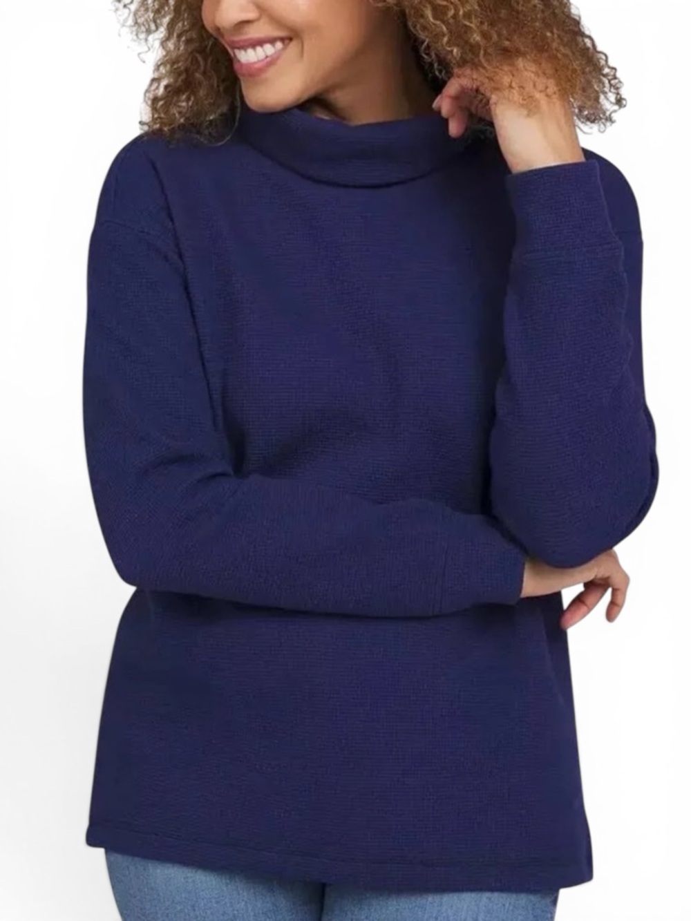 🆕 Lands' End - Turtleneck Sweater - Dark Blue - XL - NWT